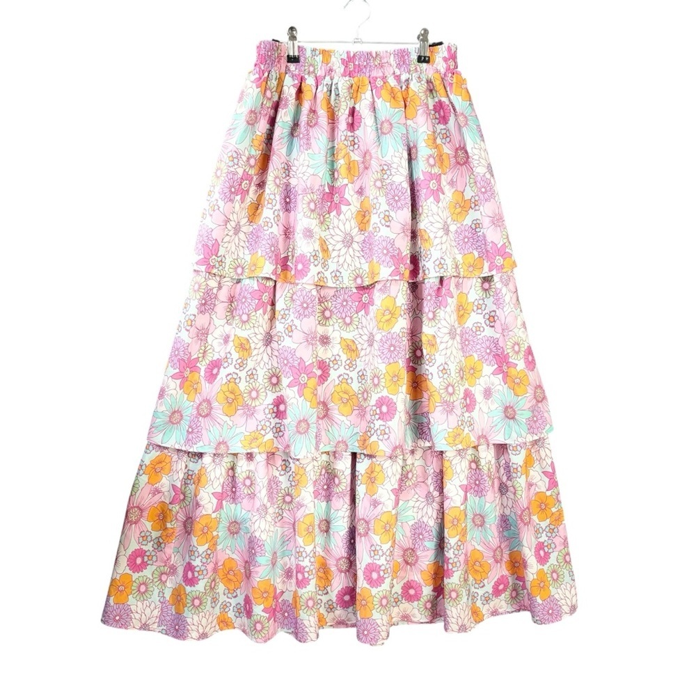 SSYS The Label “Eve” Tiered Maxi Skirt in Floral – Sz M - Picture 3 of 9